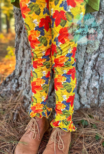 Colors of Fall Cross Flutter Leggings