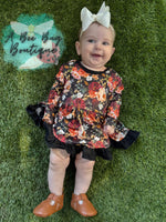 Load image into Gallery viewer, Midnight Blooms Skirted Romper
