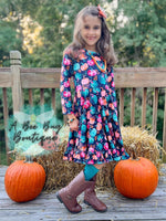 Load image into Gallery viewer, Pretty Pumpkins Twirl Dress
