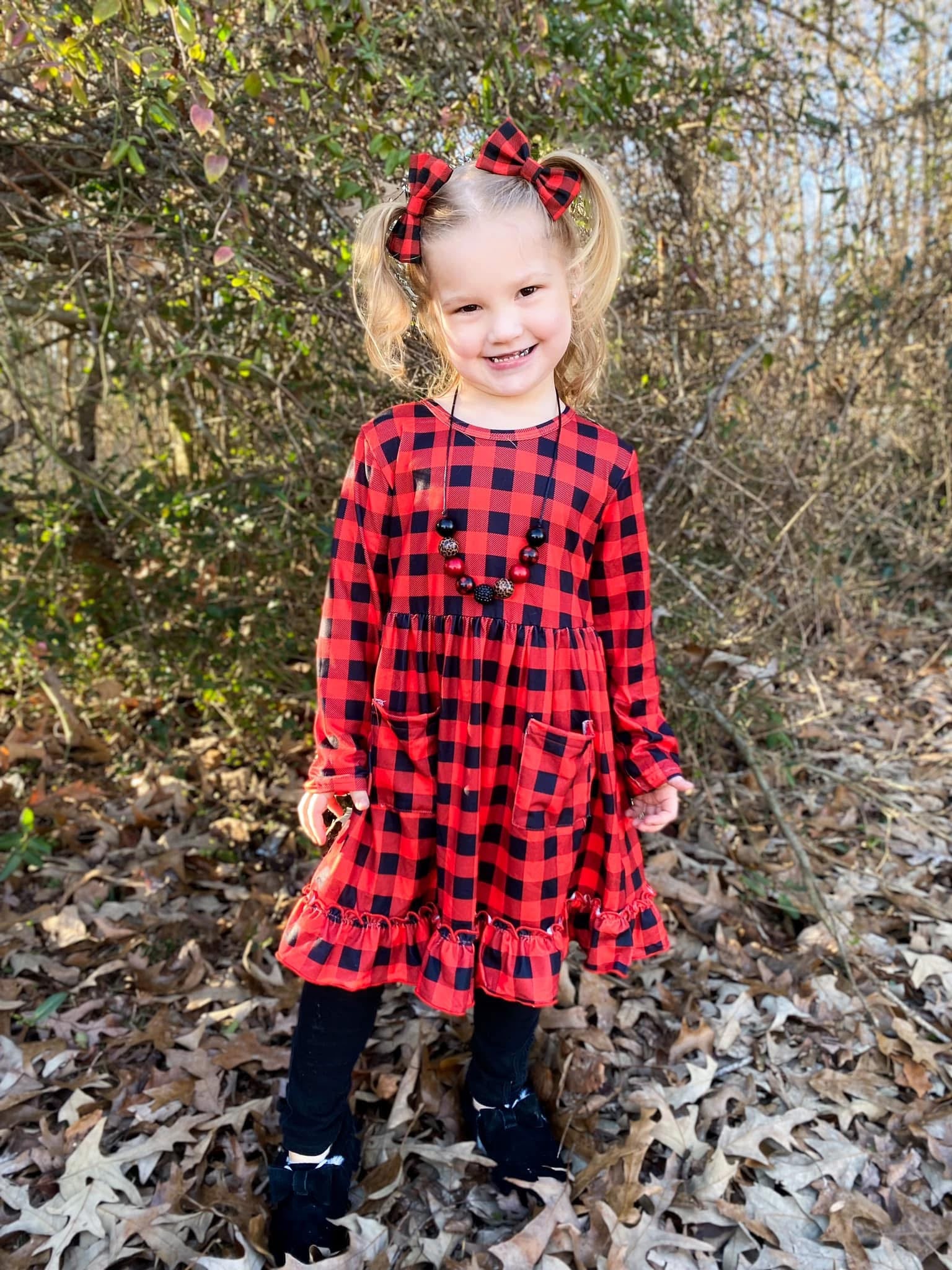 Buffalo Plaid Tunic Dress