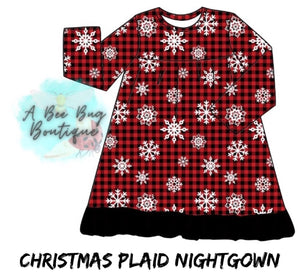 Christmas Plaid Nightgown