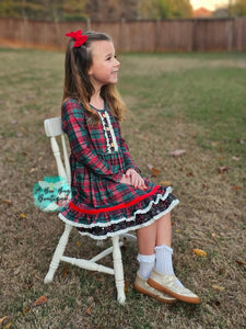 Classic Christmas Plaid Dress