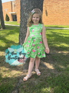 Watermelon Whirl Tiered Dress