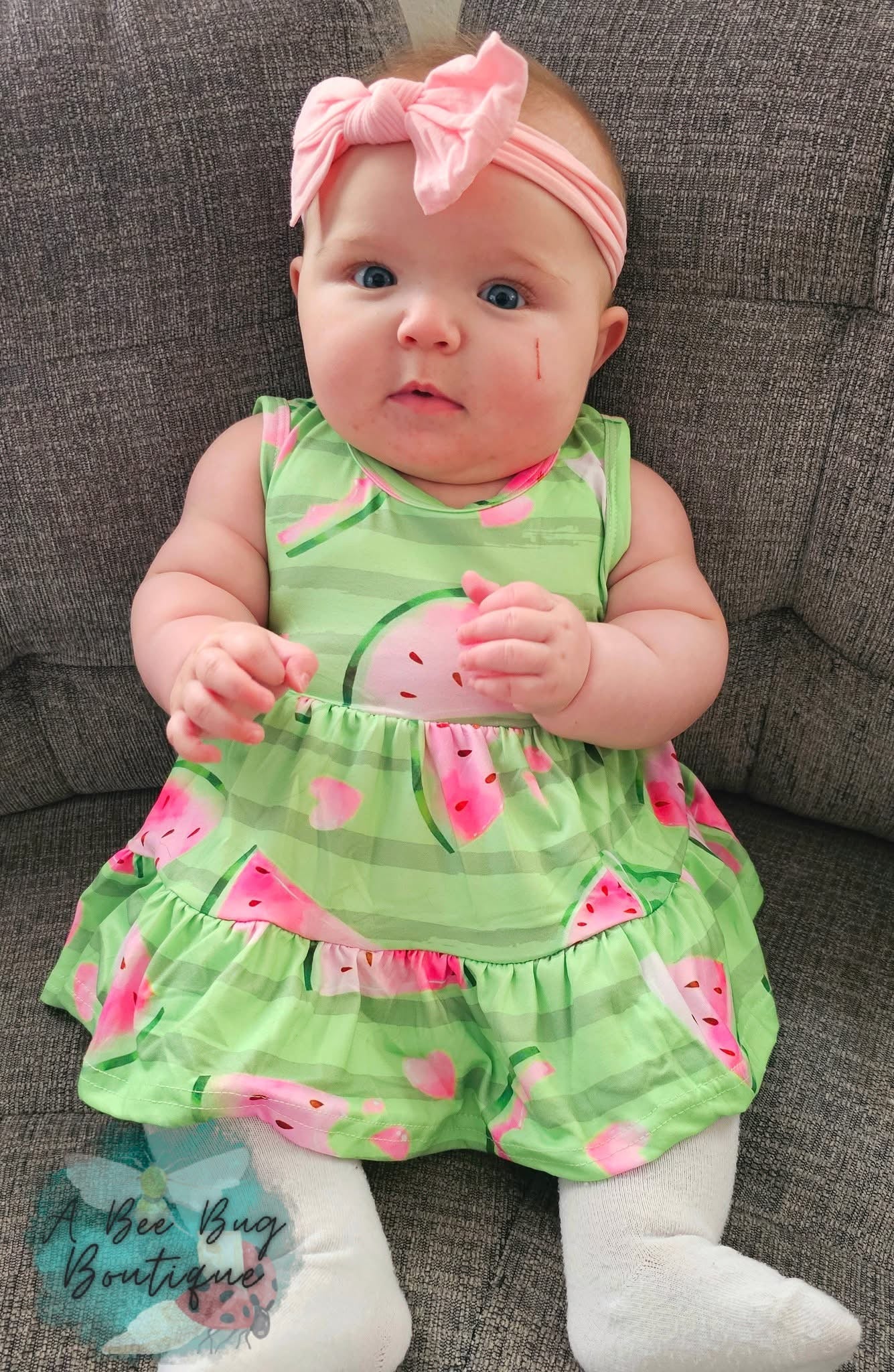 Watermelon Whirl Tiered Dress