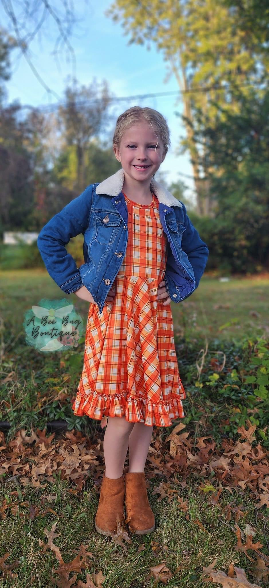 Harvest Plaid Twirl Dress