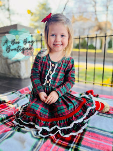 Classic Christmas Plaid Dress