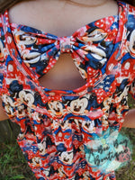 Load image into Gallery viewer, Patriotic Mouse Bow Back Pearl
