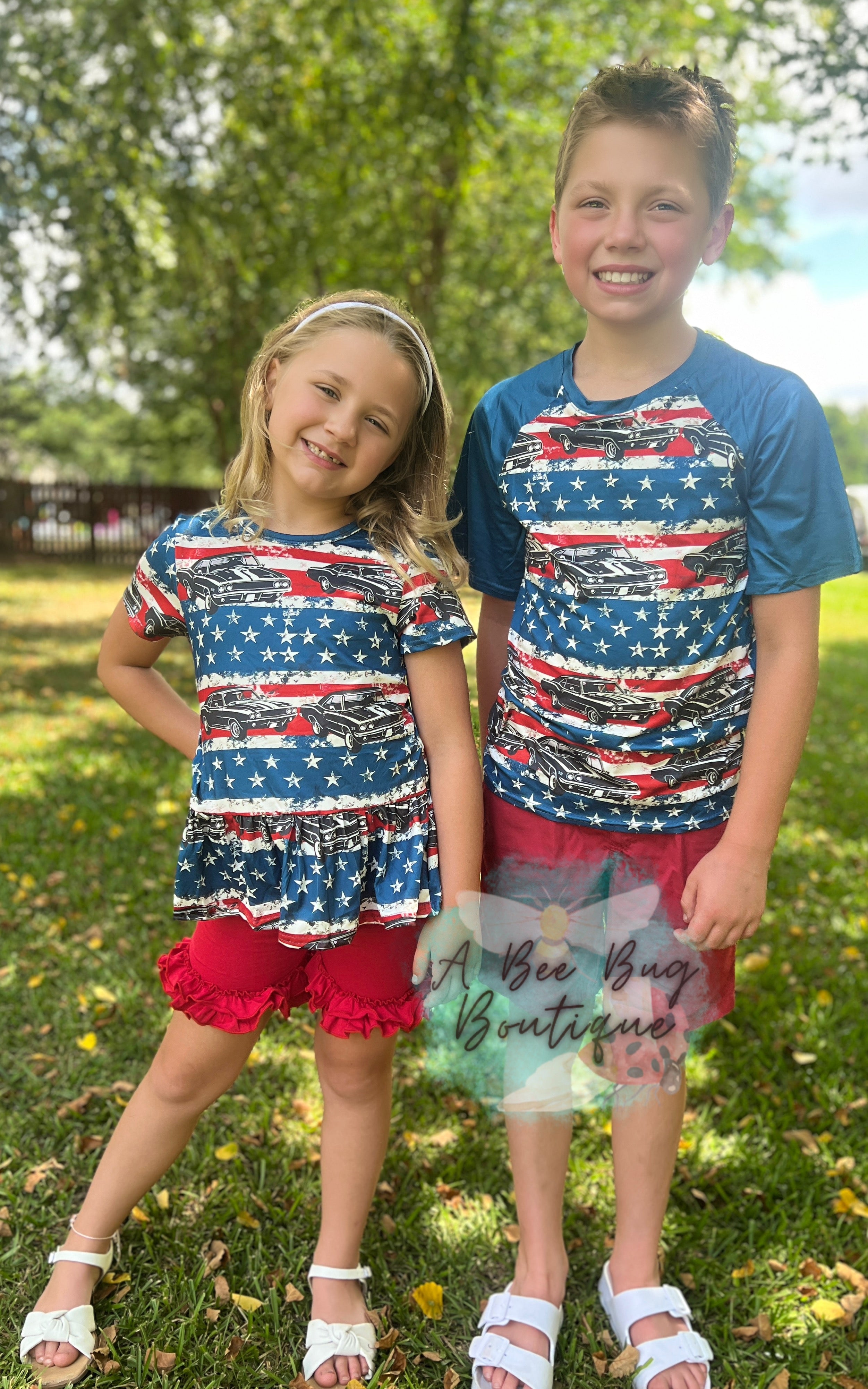 Freedom Cars Peplum Top