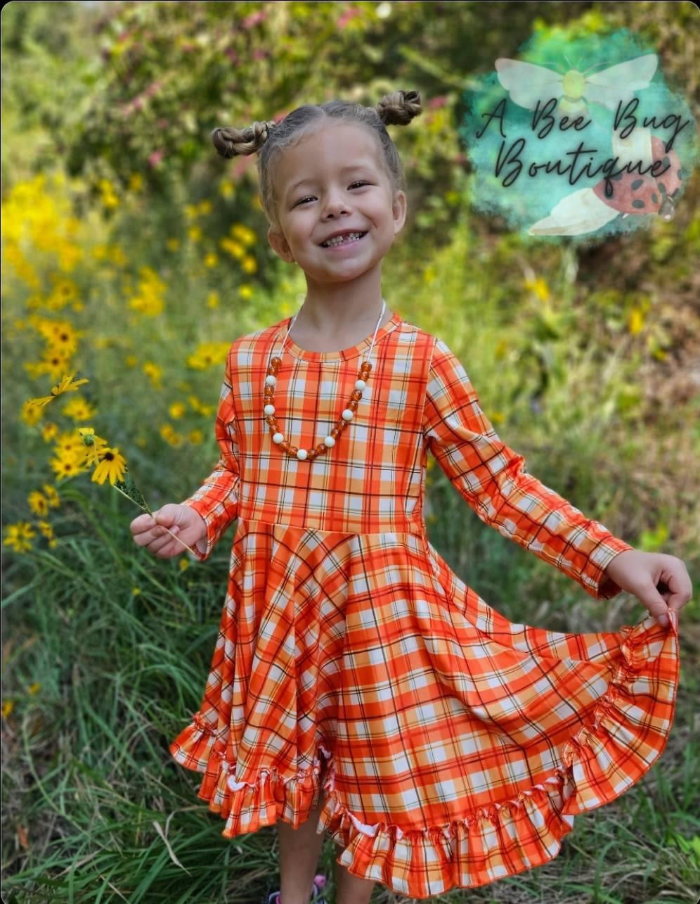 Harvest Plaid Twirl Dress