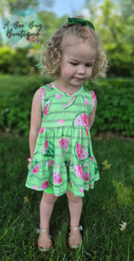 Load image into Gallery viewer, Watermelon Whirl Tiered Dress
