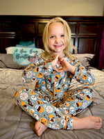 Load image into Gallery viewer, Spooky Sweets Button Up Bamboo Pj Set

