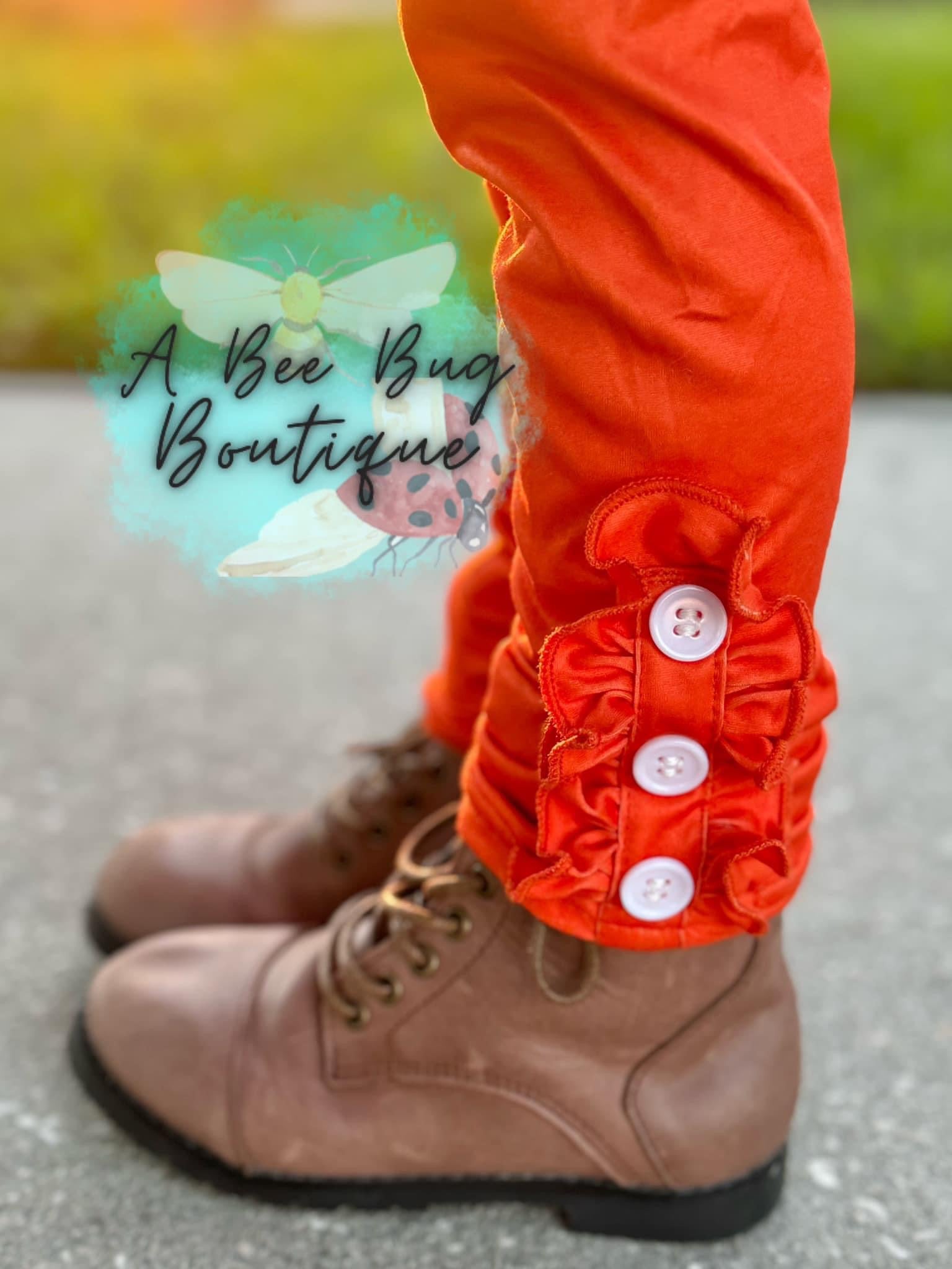 Pumpkin Spice Button Leggings