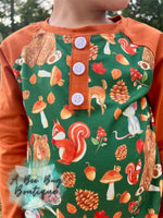 Load image into Gallery viewer, Woodland Friends Henley Top
