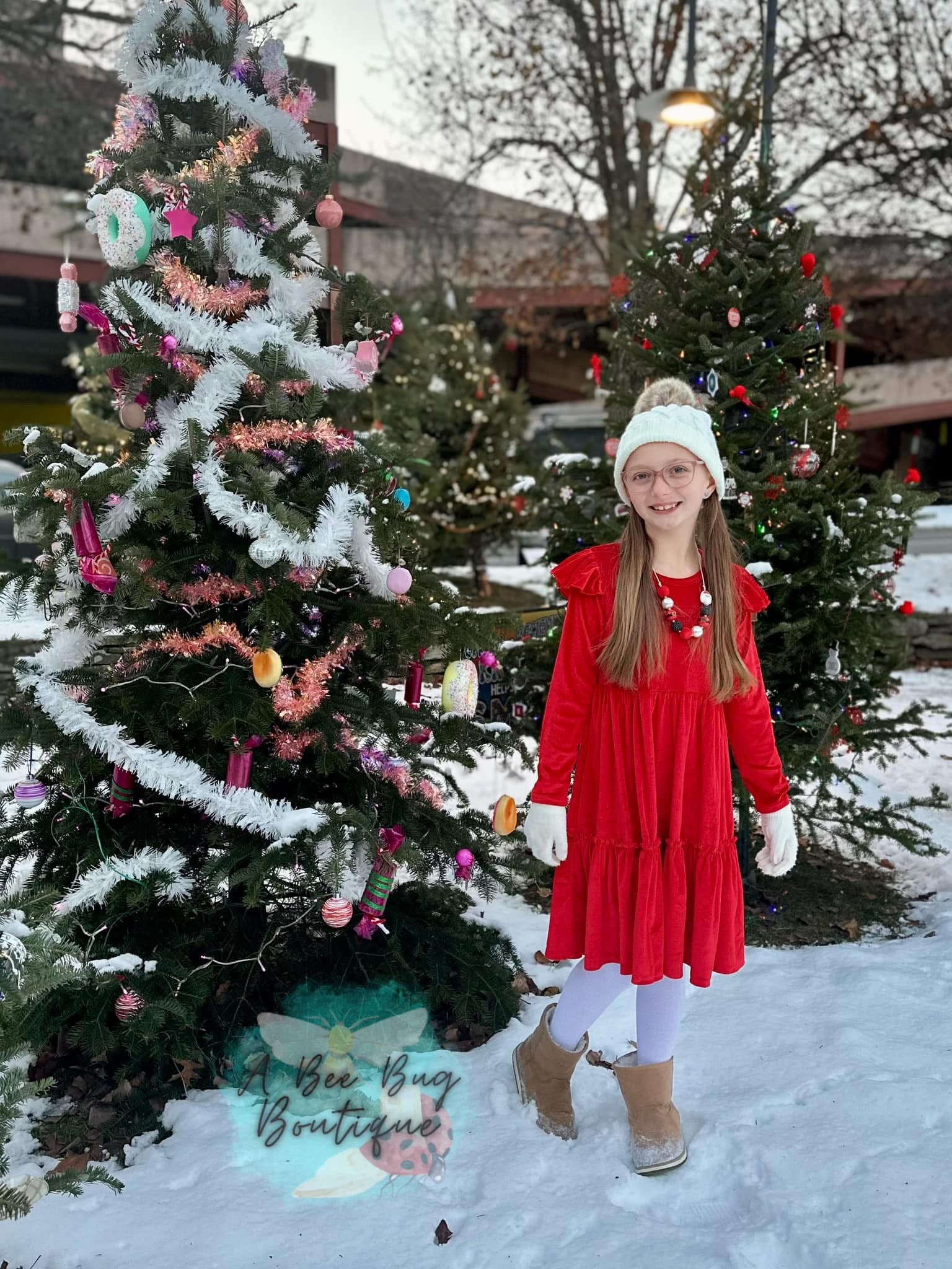 Ruby Red Velvet Dress