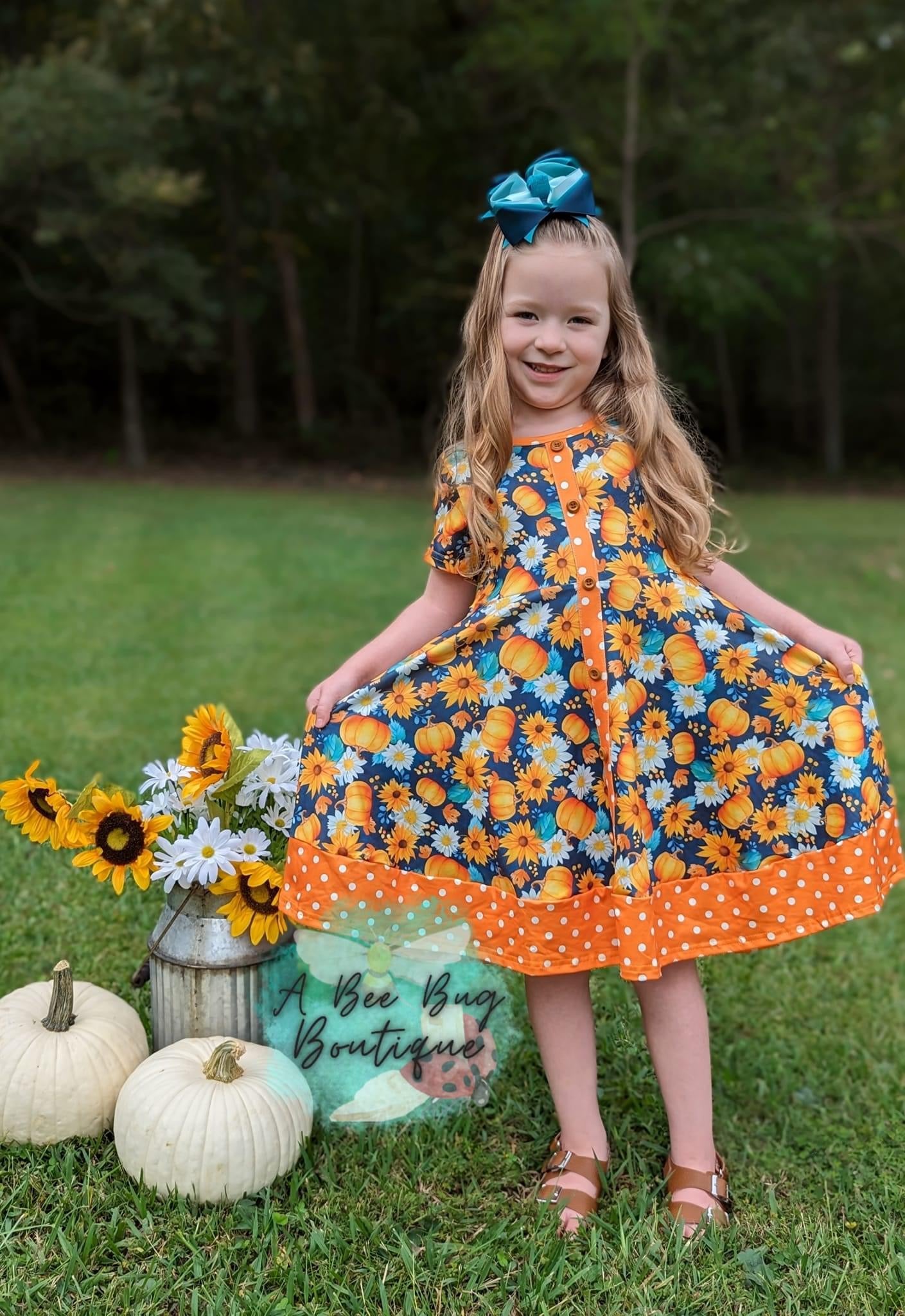 Autumn Splendor Button Dress