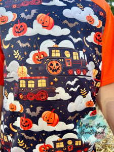 Halloween Train Raglan