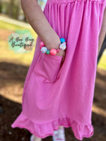 Load image into Gallery viewer, Bubblegum Pink Pocket Dress
