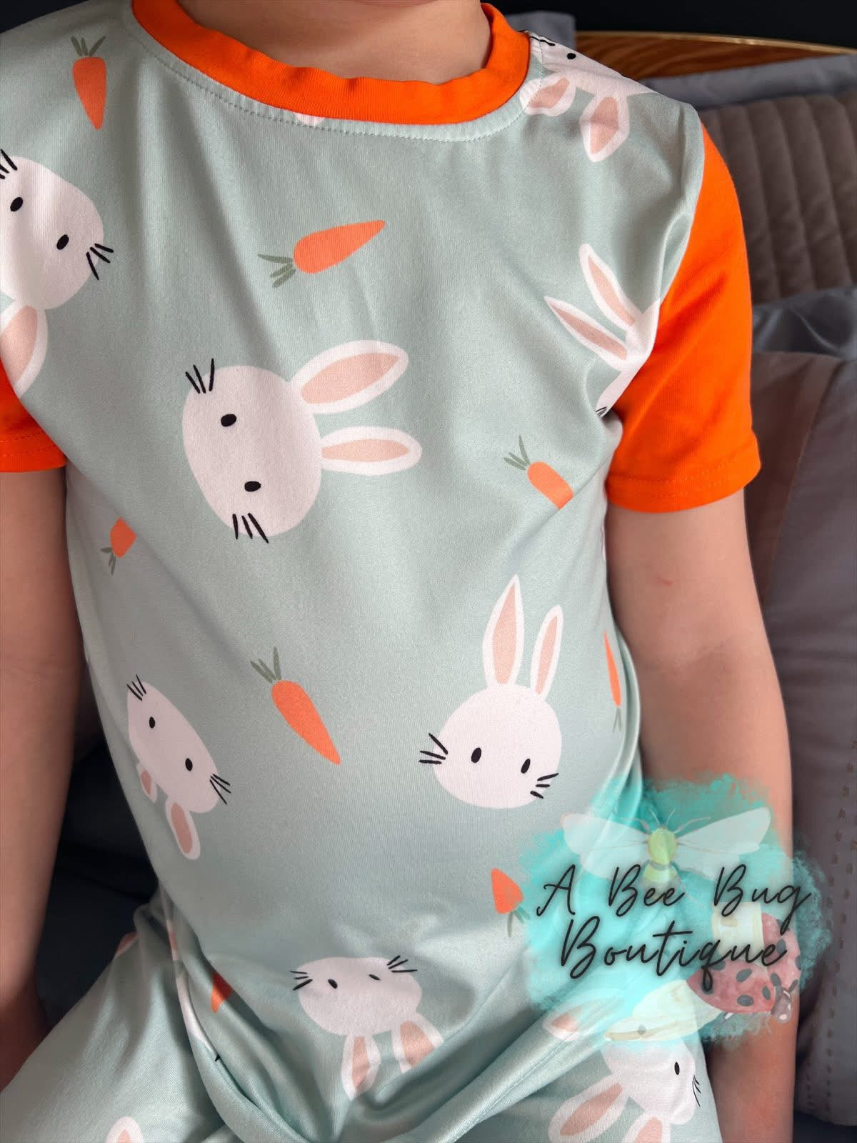 Green Bunnies Pj Set