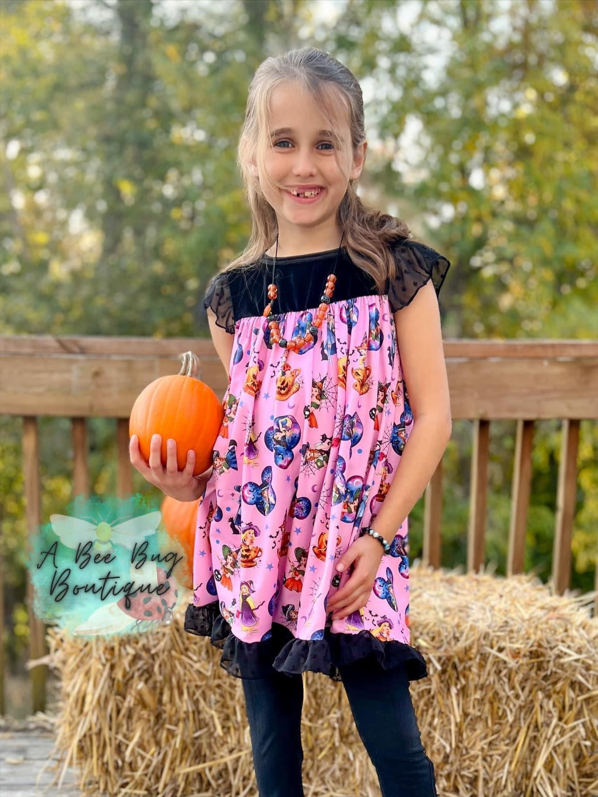 Pumpkin Princesses Velvet Dress