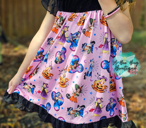 Pumpkin Princesses Velvet Dress