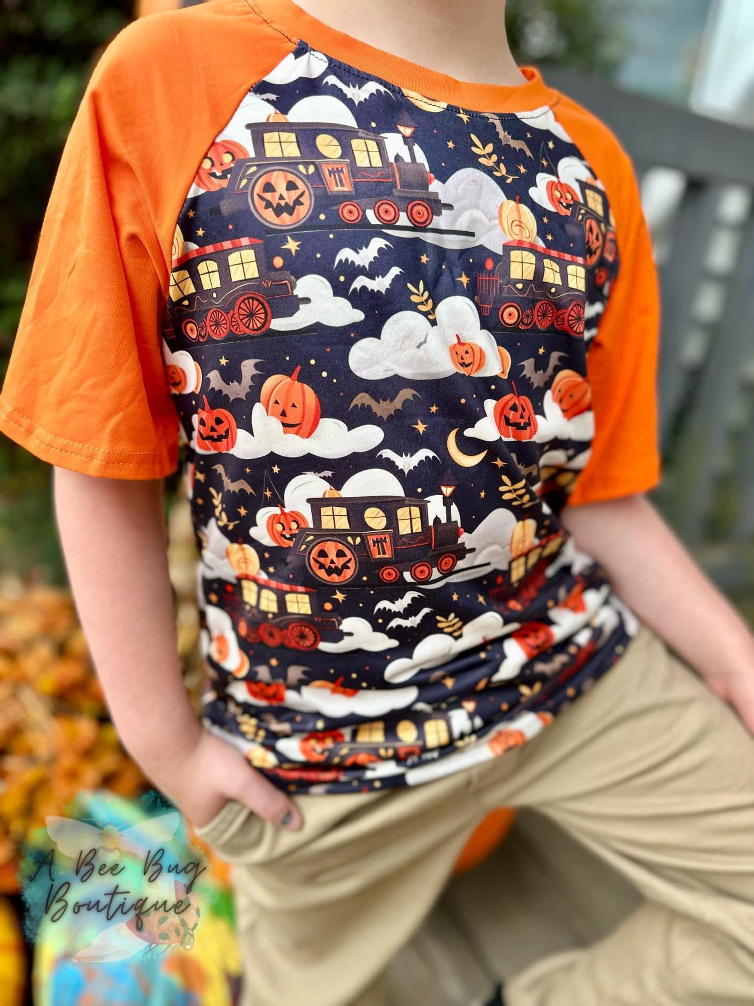 Halloween Train Raglan