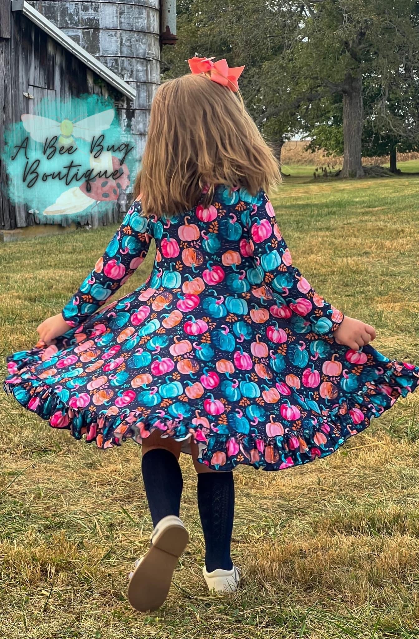 Pretty Pumpkins Twirl Dress