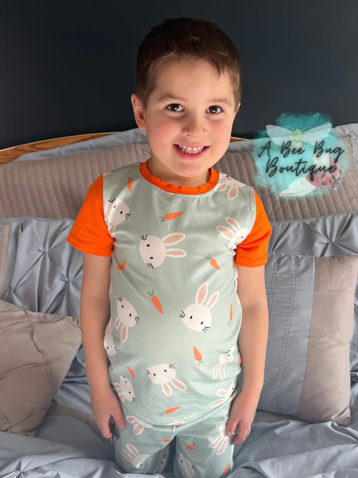 Green Bunnies Pj Set