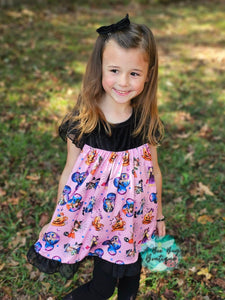 Pumpkin Princesses Velvet Dress