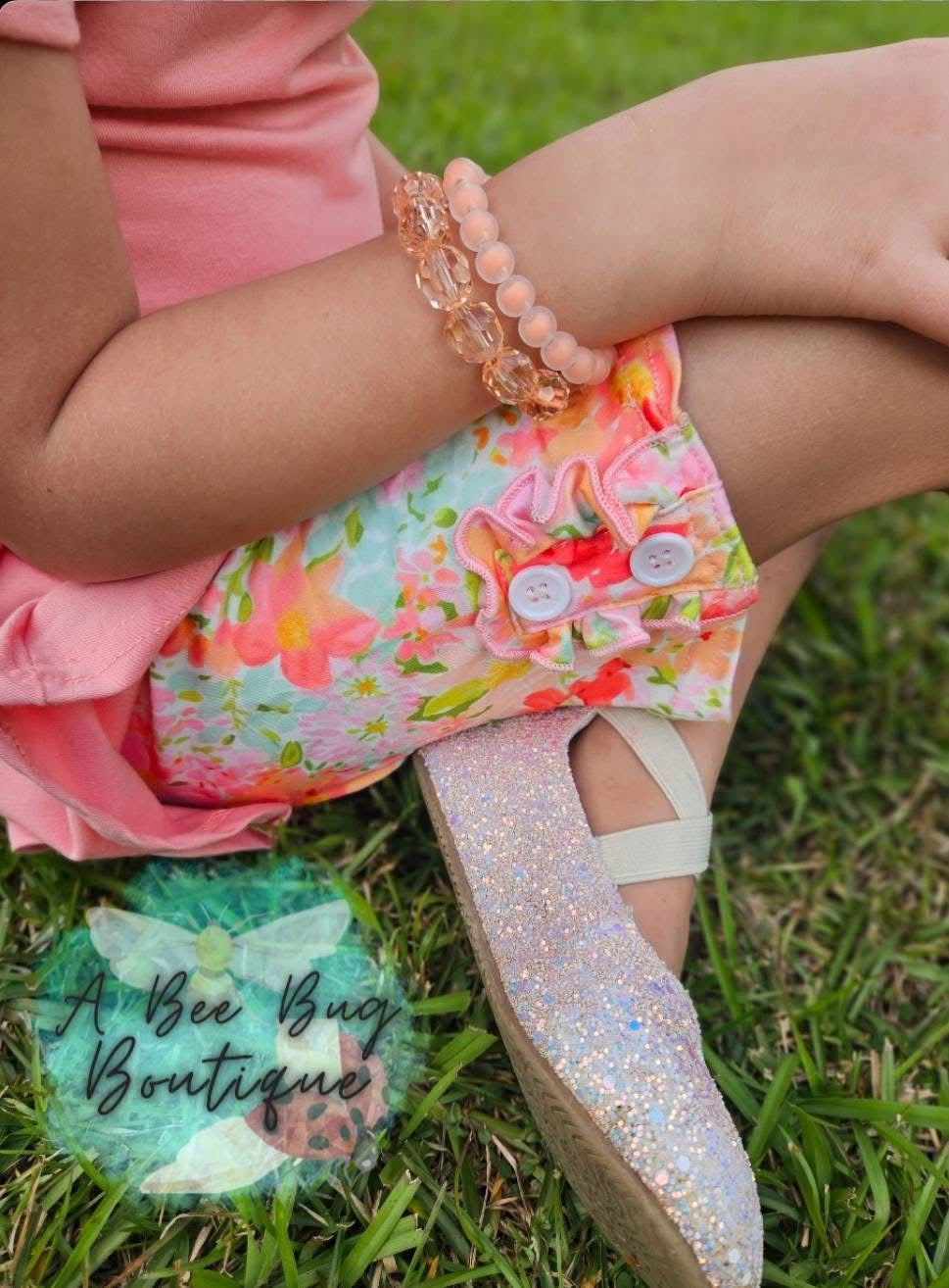 Tropical Blooms Button Shorts