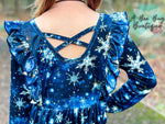 Load image into Gallery viewer, Snowflake Magic Crossback Twirl Dress
