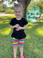 Load image into Gallery viewer, Rainbow Stripe Biker Shorts
