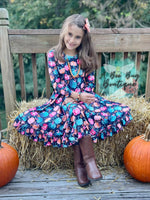 Load image into Gallery viewer, Pretty Pumpkins Twirl Dress
