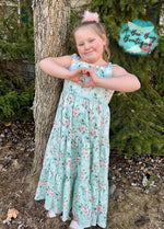 Load image into Gallery viewer, Spring Sage Floral Maxi Dress
