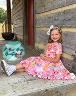 Load image into Gallery viewer, Classroom Cutie Bow Back Twirl Dress
