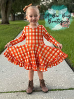 Load image into Gallery viewer, Harvest Plaid Twirl Dress
