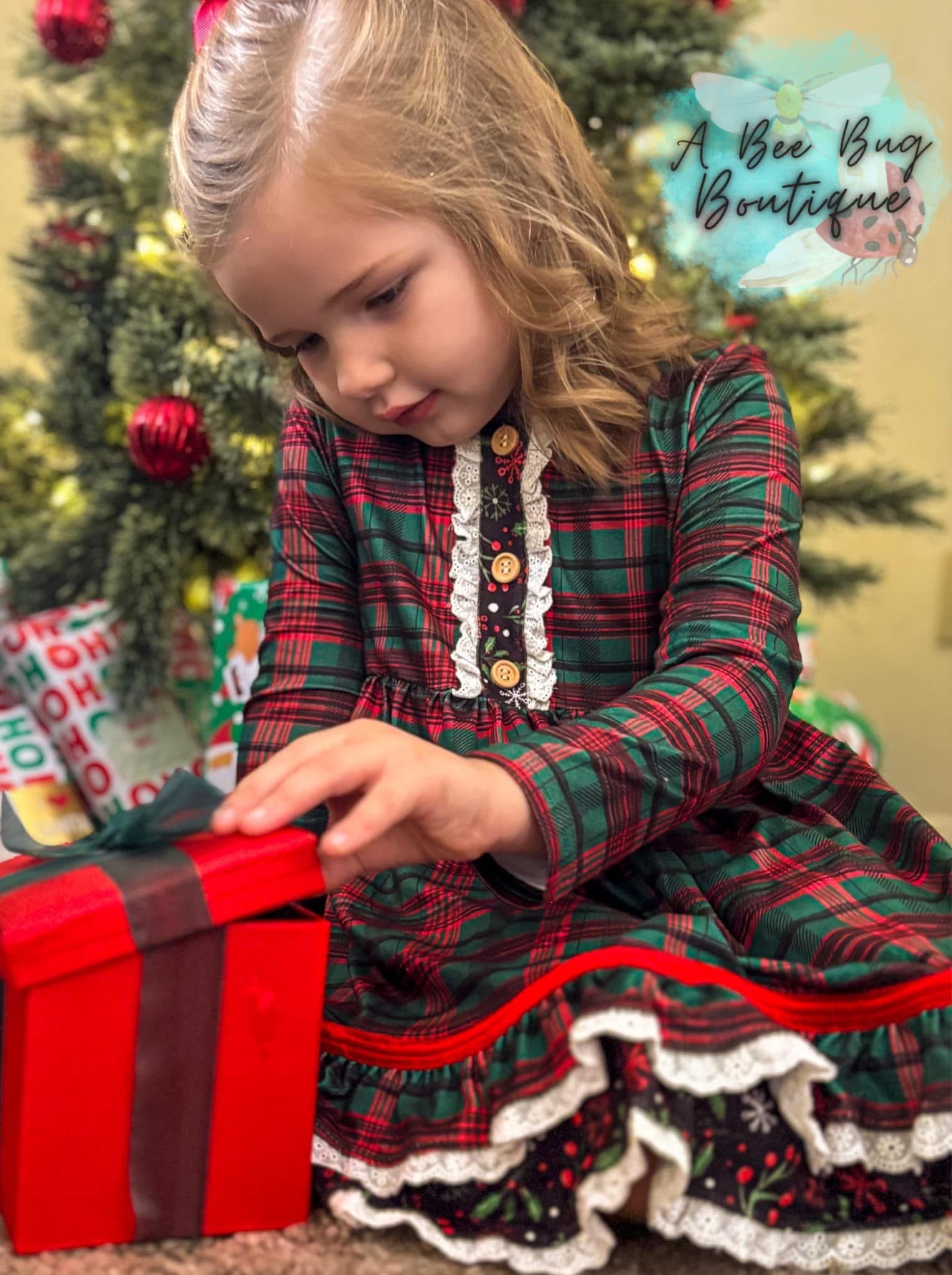 Classic Christmas Plaid Dress