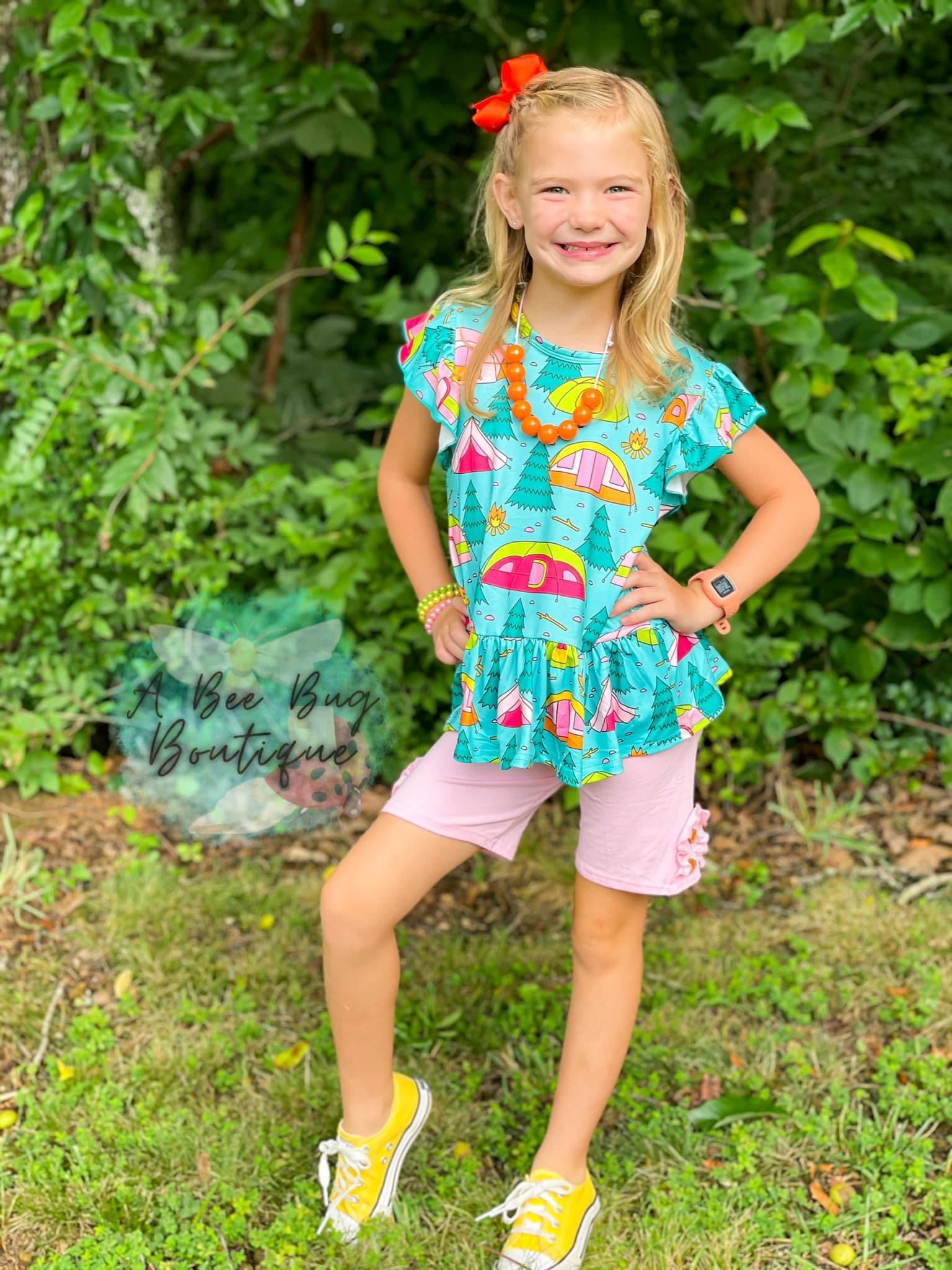 Campsite Fun Peplum Top