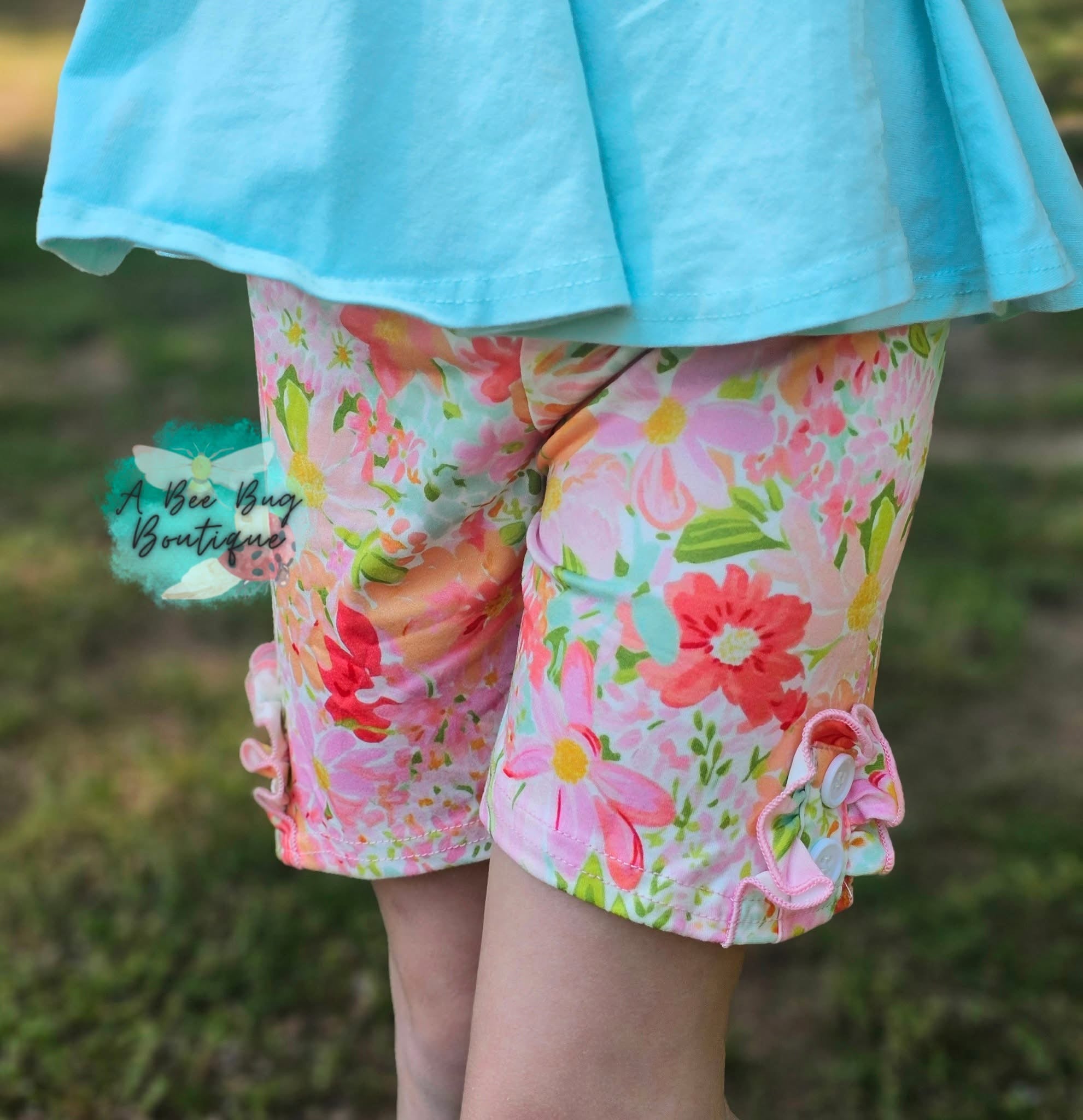 Blue Bow Back Peplum