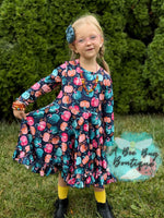 Load image into Gallery viewer, Pretty Pumpkins Twirl Dress
