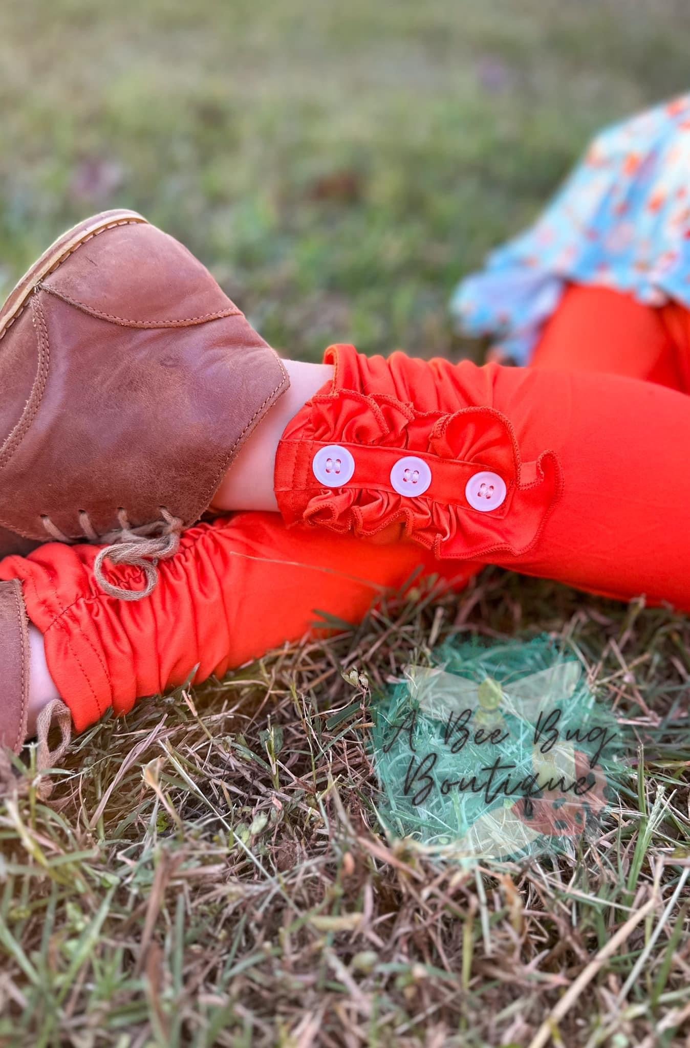 Pumpkin Spice Button Leggings