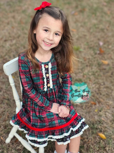 Classic Christmas Plaid Dress