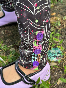 Neon Spiderwebs Leggings Set