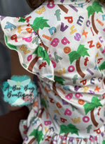 Load image into Gallery viewer, Alphabet Jungle Peplum Top
