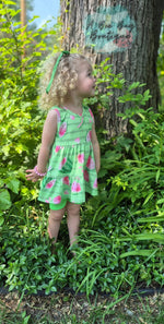 Load image into Gallery viewer, Watermelon Whirl Tiered Dress
