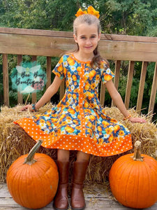 Autumn Splendor Button Dress