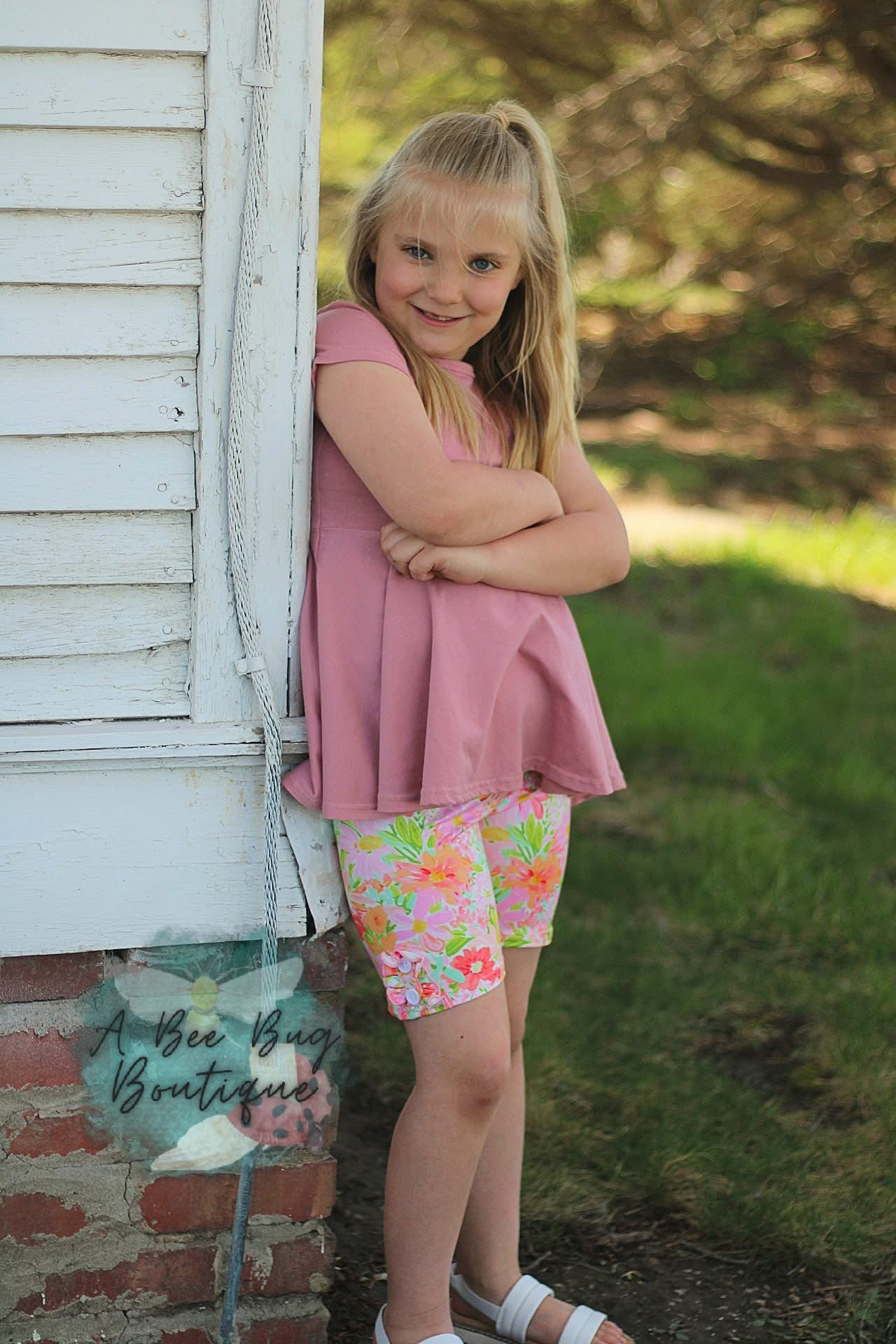 Tropical Blooms Button Shorts