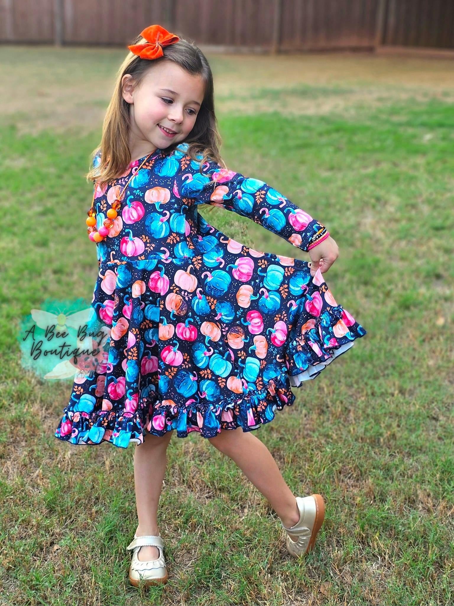 Pretty Pumpkins Twirl Dress