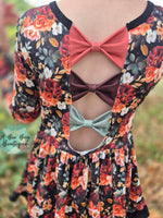 Load image into Gallery viewer, Midnight Blooms Skirted Romper
