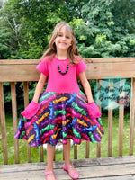 Load image into Gallery viewer, Future is Bright BTS Pocket Twirl Dress
