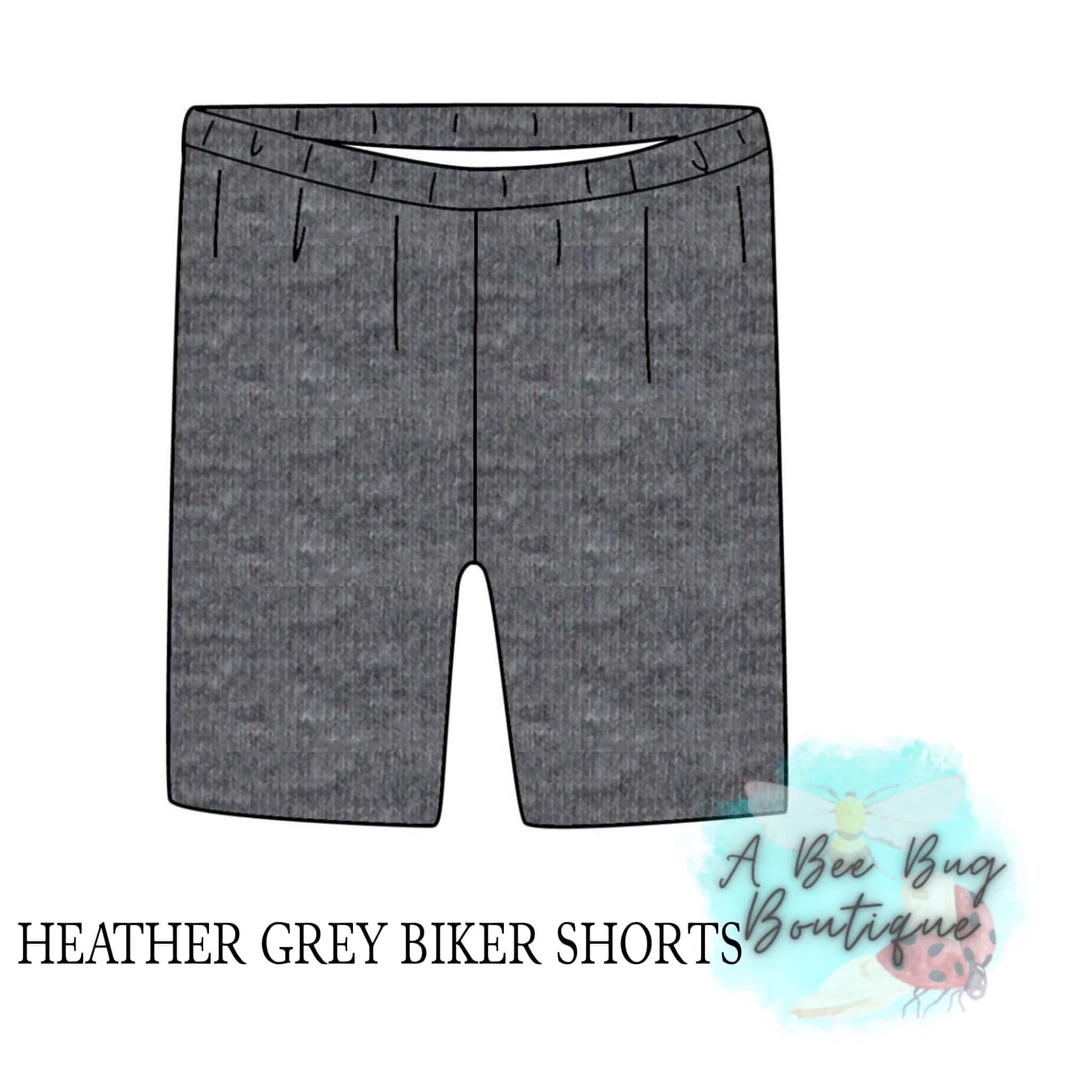 Heather Grey Biker Shorts
